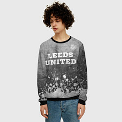 Свитшот мужской Leeds United - grey gradient посередине, цвет: 3D-черный — фото 2