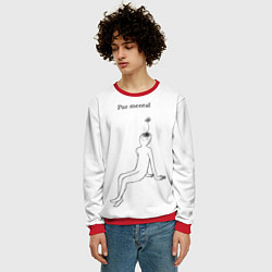 Свитшот мужской Ментальный образ учителя, цвет: 3D-красный — фото 2