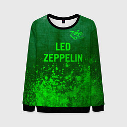 Свитшот мужской Led Zeppelin - green gradient посередине, цвет: 3D-черный