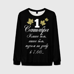 Свитшот мужской 1 сентября - какая боль, цвет: 3D-черный