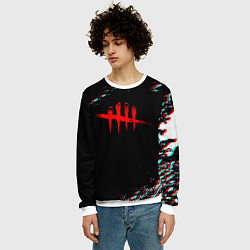 Свитшот мужской Dead by daylight глитч, цвет: 3D-белый — фото 2