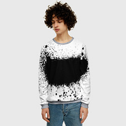 Свитшот мужской Просто краски чёрные, цвет: 3D-меланж — фото 2