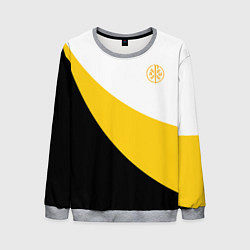 Мужской свитшот Сокрушу пред ним врагов его малый желтый КЦК Никол