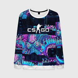 Свитшот мужской CS GO neon blob, цвет: 3D-белый