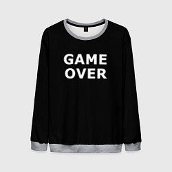 Свитшот мужской Game over white logo, цвет: 3D-меланж