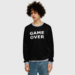 Свитшот мужской Game over white logo, цвет: 3D-меланж — фото 2