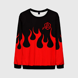 Мужской свитшот Linkin park logo fire