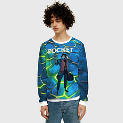 Свитшот мужской Pocket Deadlock, цвет: 3D-белый — фото 2