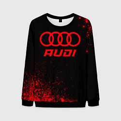 Свитшот мужской Audi - red gradient, цвет: 3D-черный