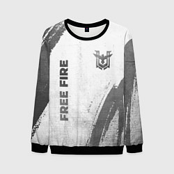 Мужской свитшот Free Fire - white gradient вертикально