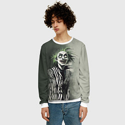 Свитшот мужской Сумасшедший Битлджус, цвет: 3D-белый — фото 2