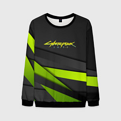 Свитшот мужской Cyberpunk 2077 stripes line, цвет: 3D-черный