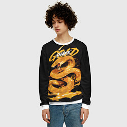 Свитшот мужской Gold snake, цвет: 3D-белый — фото 2