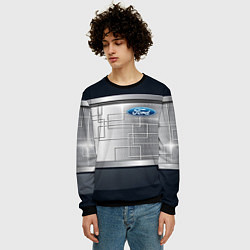Свитшот мужской FORD текстура из метала, цвет: 3D-черный — фото 2