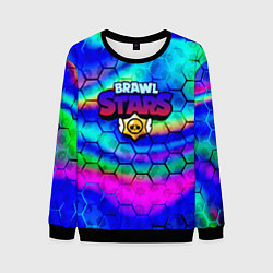 Мужской свитшот Brawl stars neon gradient