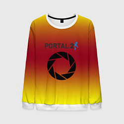 Свитшот мужской Portal 2 gradient, цвет: 3D-белый