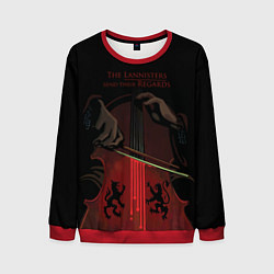 Свитшот мужской The Lannister send their Regards game of thrones, цвет: 3D-красный