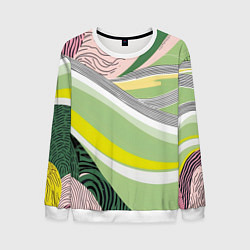 Мужской свитшот Салатовая абстракция