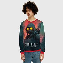 Свитшот мужской Stalker 2 радиоактивный дым, цвет: 3D-красный — фото 2