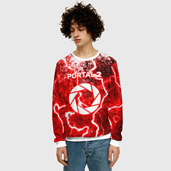 Свитшот мужской Portal брызги красок шторм, цвет: 3D-белый — фото 2