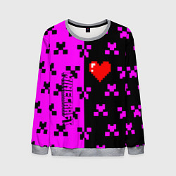 Свитшот мужской Minecraft love game, цвет: 3D-меланж