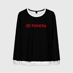 Свитшот мужской Toyota red logo auto, цвет: 3D-белый