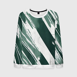 Мужской свитшот Косая зеленая полоска