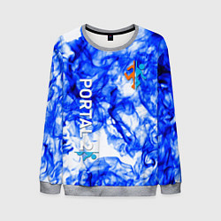 Свитшот мужской Portal 2 flame blue, цвет: 3D-меланж