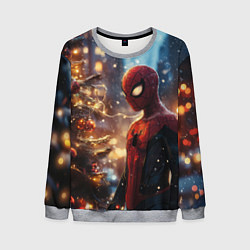 Свитшот мужской Spider-man new year, цвет: 3D-меланж