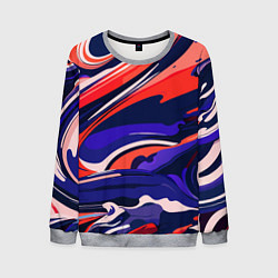 Мужской свитшот Абстракция разводов разноцветная