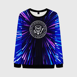 Свитшот мужской Ramones neon energy, цвет: 3D-черный