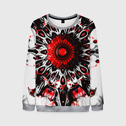 Мужской свитшот Красная сюрреалистичная абстракция