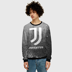 Свитшот мужской Juventus - grey gradient, цвет: 3D-черный — фото 2