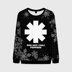 Свитшот мужской Снежный Red Hot Chili Peppers, цвет: 3D-черный