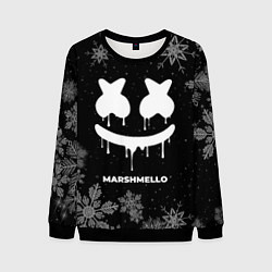 Свитшот мужской Снежный Marshmello, цвет: 3D-черный