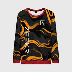 Мужской свитшот Zeekr - оранжевые волны