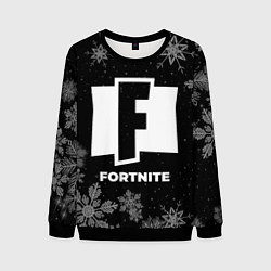 Свитшот мужской Снежный Fortnite, цвет: 3D-черный