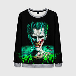 Свитшот мужской Безумный клоун Джокер, цвет: 3D-меланж