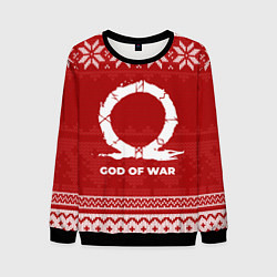 Свитшот мужской Новогодний God of War, цвет: 3D-черный