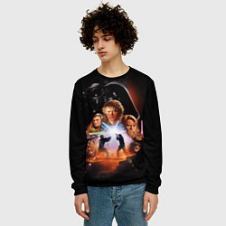 Свитшот мужской Звездные войны - Месть ситхов, цвет: 3D-черный — фото 2