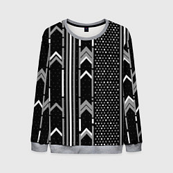 Свитшот мужской Закулисье чёрно-белое, цвет: 3D-меланж