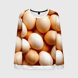 Свитшот мужской Яйца, цвет: 3D-белый