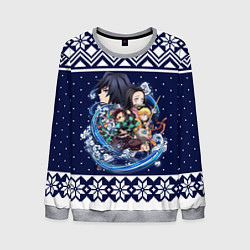 Свитшот мужской Demon slayer sweater, цвет: 3D-меланж