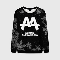 Свитшот мужской Снежный Asking Alexandria, цвет: 3D-черный