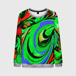Мужской свитшот Красно-зелёный узор
