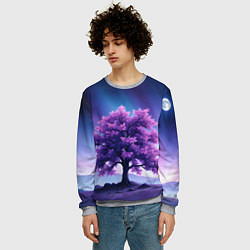 Свитшот мужской Фиолетовое дерево, цвет: 3D-меланж — фото 2