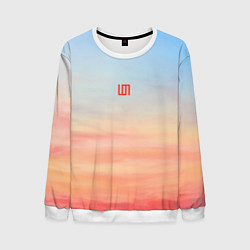Свитшот мужской 30 Seconds to Mars - рассвет, цвет: 3D-белый