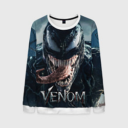 Свитшот мужской Venom head with tongue, цвет: 3D-белый