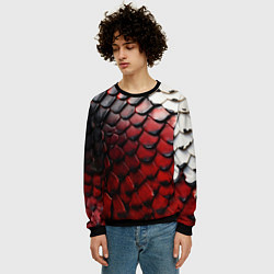 Свитшот мужской Змеиная броня, цвет: 3D-черный — фото 2