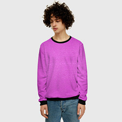 Свитшот мужской Текстура розовой кожи, цвет: 3D-черный — фото 2